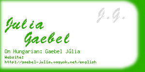 julia gaebel business card